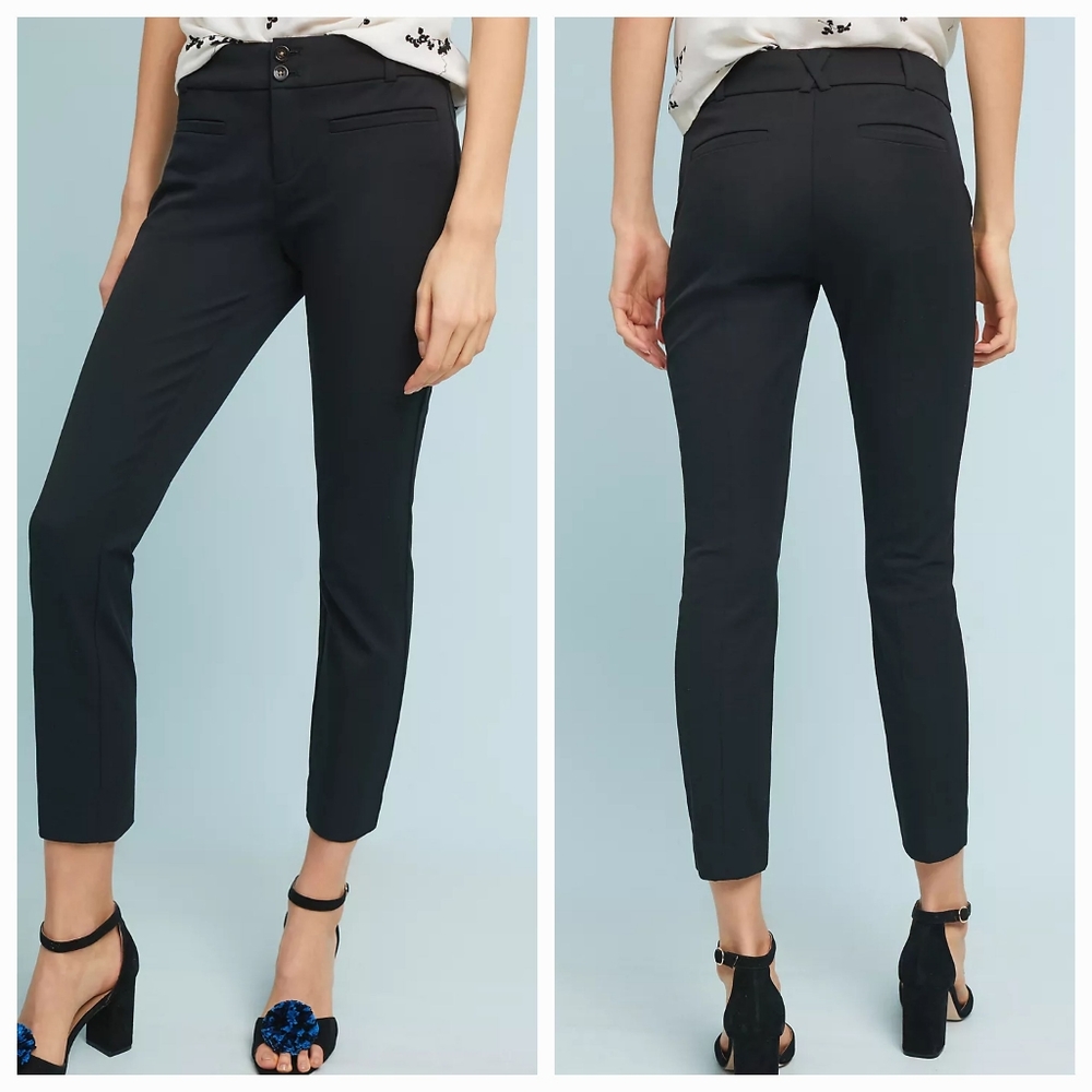 The Essential Slim pant by Anthropologie black size 14